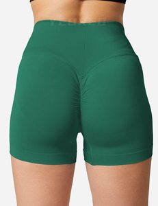 Pantalones cortos de Yoga sin costuras de cintura alta para mujer, mallas de entrenamiento, ropa deportiva para gimnasio, ropa deportiva reciclada hecha de Spandex/nailon - Product Image 2