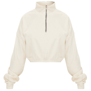 2024 pull à manches longues femmes Crop Gym à capuche en gros sur mesure respirant OEM séchage rapide logo personnalisé femmes Crop Gym à capuche - Product Image 6