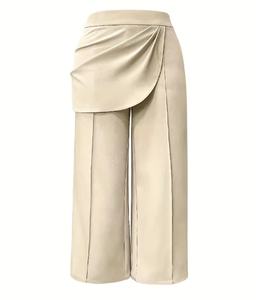 Pantalon évasé en dentelle d'hiver pour femmes, uni, long, avec poches, taille haute, respirant, décontracté, sexy, pantalon de fitness - Product Image 2
