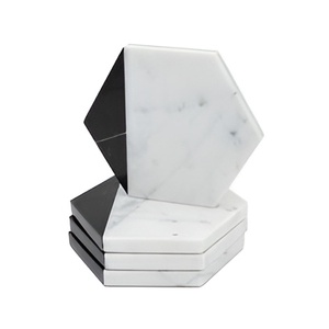 Modern White <b>Marble</b> <b>Coasters</b> Quality Stone <b>Coaster</b> Pads Hexagon Shape Personalized Wholesale Good Quality Stone <b>Coaster</b> Mats Hot - Product Image 6