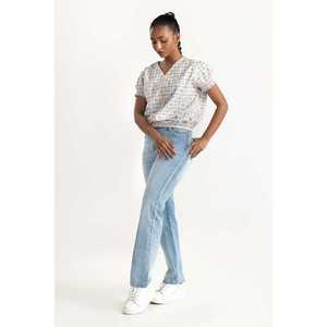 เสื้อเชิ้ตผ้าป๊อปลินสีครีมลำลอง 224-217-030 ดีไซน์เรียบง่ายทันสมัย - Product Image 3