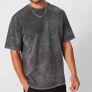 T-shirt homme color block oversize coupe carrée épaules tombantes manches courtes décontracté en coton coupe ample streetwear - Product Image 6