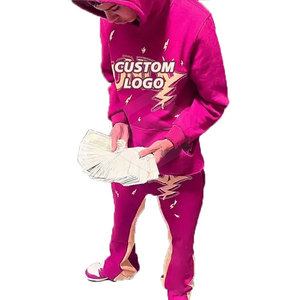Marque privée Jogger Sets Survêtements en coton de qualité supérieure à vendre 2024 Logo personnalisé Hommes Survêtements - Product Image 6