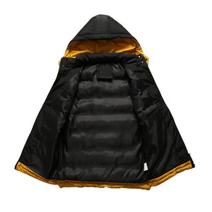 Abrigo ajustado informal para hombre, chaqueta acolchada sin mangas con cuello levantado para invierno y otoño - Product Image 3