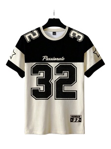 Maillot de football américain vintage personnalisé tendance en mélange de coton à manches courtes avec numéro imprimé, respirant, style streetwear, fourniture OEM - Product Image 5