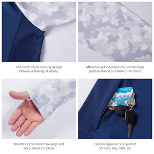 Camiseta de Pesca con Protección Solar UPF 50, Transpirable, de Secado Rápido, con Capucha para Hombre, Manga Larga, Servicio OEM - Product Image 6