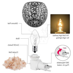 Lampe de sel de l'Himalaya naturelle décorative, lampe de nuit USB, cristal de sel rose, lampe de sel de l'Himalaya à changement de couleur - Product Image 6