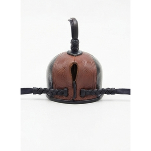 Traditional Leather Falconry Leather Falconry Hood Braided Straps Top Knot One Size Minimalist Design for Hunting Falconry Hood - Product Image 3