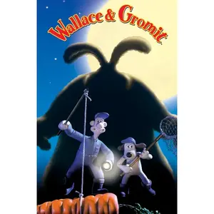 Tarjeta postal A4 de Wallace y Gromit: La maldición del conejo hombre lobo, impresión digital en papel para Navidad, cumpleaños, Día del Maestro - Product Image 1