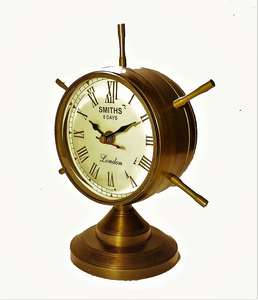 Reloj decorativo de mesa de aluminio y Metal de alta calidad con soporte, artesanías indias antiguas marrones, fabricante directo exportador - Product Image 4