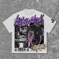 Service OEM personnalisé, T-shirt unisexe surdimensionné en coton lourd 100% tricoté, délavé à l'acide, de haute qualité, pré-rétréci, 300g, col rond