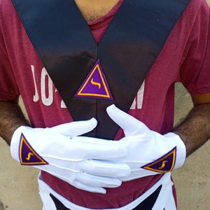 Ensemble tablier LOP avec gants à col et couronne Lodge of Perfection-HSE - Product Image 3