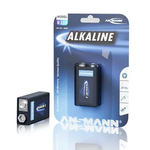 Ansmann 9V 6LR61 Super Alkaline dry non rechargeable 9v battery alkaline for smoke alarm detectors