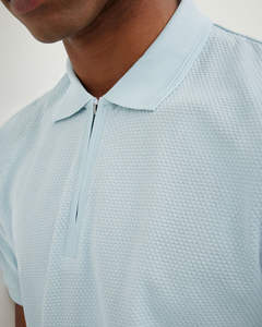 Polo personalizado con cremallera para hombre, 100% algodón, corte entallado, tela suave y transpirable, perfecto para ropa informal y semiformal, logotipo personalizado - Product Image 5