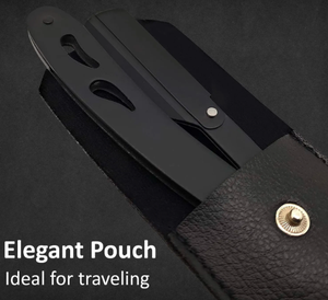 ANAAIF Kit de rasoirs de barbier forgés par poudre pour hommes Rasoir droit pour l'épilation du corps Outil de rasage pour le toilettage - Product Image 3