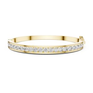 กำไลข้อมือโมอิสซาไนต์ทรงกลม Pacho Classic Channel Set เงินแท้ 925 เครื่องประดับงานแต่งงาน GLBR-0005 - Product Image 4