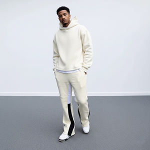 Ensemble de survêtement pour homme de haute qualité, couleur unie, logo imprimé personnalisé, streetwear, pull ample, 100% coton, hip hop, ensemble 2 pièces pour homme - Product Image 5