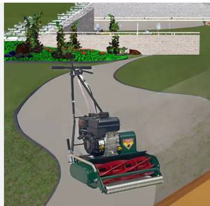 Cortacésped industrial de 4 tiempos y 6.5 HP económico con recogedor de césped libre, carrete de tambor y cilindro de alta calidad para recortadora de césped de 196 cc - Product Image 3