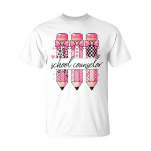 Camiseta Coquette Bow School Counseling para Consejeros Escolares para Uso Promocional - Product Image 2