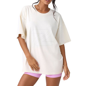 T-shirt pour femme à manches courtes de haute qualité, streetwear, t-shirt lourd pour femme, fabriqué au Pakistan - Product Image 5