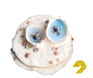 Bougie de coquillage artisanale avec bougie de coquillage au parfum de sel de mer pour l'ambiance de plage de retraite côtière cadeau parfait pour la romance - Product Image 1