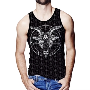 เสื้อกล้ามออกกำลังกายฟิตเนสของผู้ชายผ้าคอตตอนพิมพ์ลายออกแบบได้ตามต้องการ - Product Image 2