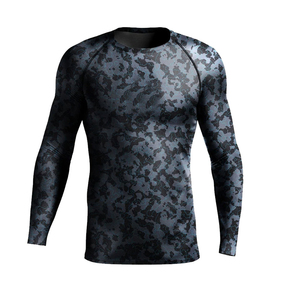 In Solid Colors Comfortable New Premium Product Customized Logo <b>Men</b> Fitness Sublimation Quick-Dry Adult Sports Rash Guard Top - Product Image 4