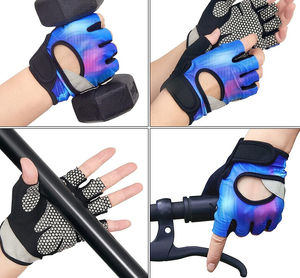 ถุงมือปั่นจักรยาน PVC แบบครึ่งนิ้ว สำหรับแข่งจักรยาน ลายสายรัด แบบไม่มีนิ้ว เป็นมิตรกับสิ่งแวดล้อม ปรับแต่งสีและโลโก้ได้ - Product Image 6