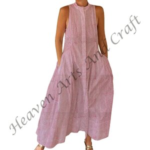 Combinaison décontractée d'été 100% coton, imprimé floral à la main, tissage doux avec fermeture éclair pour le printemps/été, adultes BPJS113 - Product Image 5