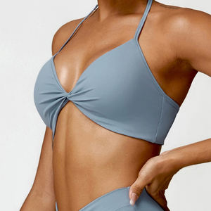 Conjunto de Yoga para Fitness de 2 uds., ropa deportiva para mujer, mallas de cintura alta, Sujetador de Yoga Push Up, ropa de gimnasio con logotipo personalizado, conjunto de entrenamiento para mujer - Product Image 5