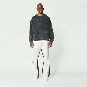 Pantalons de sport Hip Hop pour hommes, pantalons amples de qualité, doux, unis, en tissu mélangé, pantalons de survêtement confortables - Product Image 2