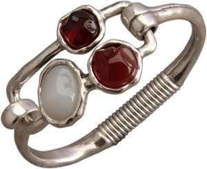 Punk Style Women's Pure <b>Copper</b> <b>Bangle</b> with Natural Stone for Party Occasions - Product Image 2
