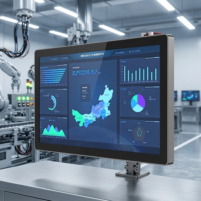 10.1-23.8 Inch Capacitive Touch Screen Embedded Industrial All-in-One Panel PC for Smart Factories (Stock)