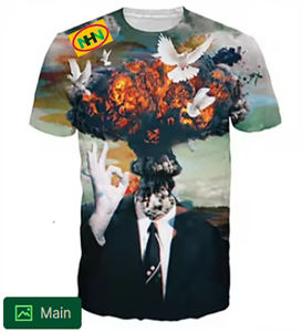 Bangladesh เสื้อยืดคอตตอน100% แฟชั่นใหม่คอกลมแขนสั้นพิมพ์ลายสีสันสดใสสไตล์ลำลองผลิตตามสั่งผลิตได้จากโรงงาน - Product Image 1