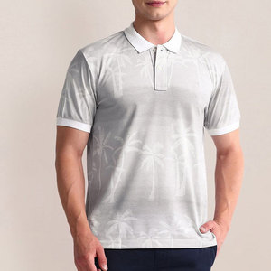 Logo personnalisé imprimé solide motif à manches courtes pour hommes de golf pour polo dernière conception avec blanc tricoté - Product Image 4