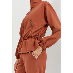 Conjunto de chándal de talla grande personalizado de alta calidad para mujer Pantalones de chándal de invierno con logotipo impreso Conjunto de chándal de dos piezas - Product Image 2