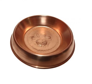 Cuenco de cobre clásico para mascotas, comederos para perros, cuencos de goma antideslizantes de acero inoxidable para mascotas con soporte para la venta - Product Image 5