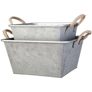 Florero de metal galvanizado de diseño moderno hecho a mano tamaño y forma personalizados estilo de granja para uso regular - Product Image 3