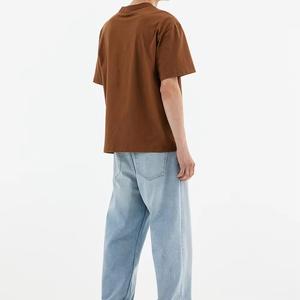 Camiseta de manga corta informal para hombre personalizable más vendida 100% algodón de secado rápido transpirable diseño de cuello redondo 200 gramos sólido - Product Image 3