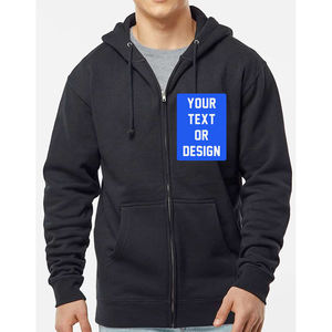 Sweat-shirt à capuche pour homme de haute qualité, personnalisé avec impression 3D en relief, logo, taille américaine, 100% coton uni avec impression personnalisée - Product Image 1