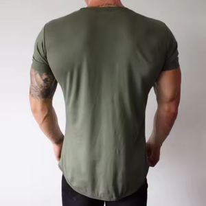 Logotipo personalizable de los hombres Fitness Workout Gym Camisetas Estilo único Oversized Drop Shoulder Perfect Cutting 100% Cotton OEM Logo - Product Image 2