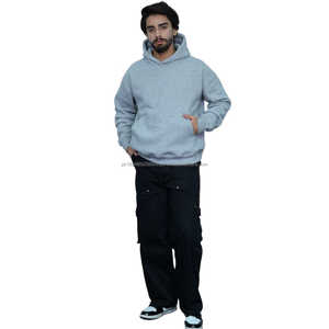 Sudadera con Capucha Zero Tariff RTS para Hombre, Estilo Esencial, Color Gris, Tejido Fleece Técnico, Mezcla de Algodón Premium, Cómoda y Personalizable - Product Image 5