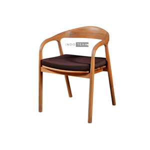 Silla de Restaurante con Asiento de Espuma, Hecha de Madera de Teca Antigua, Diseño Moderno y Elegante - Product Image 1