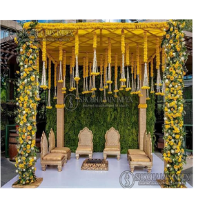 Chaises de mandap en bois modernes et traditionnelles pour l'extérieur - Product Image 1