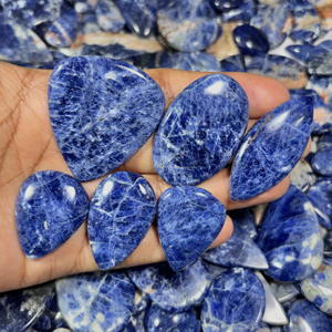 High Quality Natural Sodalite Loose Gemstone Polished <b>Healing</b> Flame <b>Crystal</b> Stone for Jewelry Accessories Home Decoration Gifts - Product Image 1