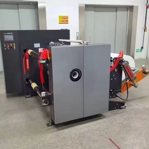 Máquina rebobinadora de corte longitudinal de rollo de papel Jumbo Delta 300 M/Min con motor central y componente PLC - Product Image 4