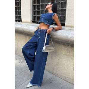 Conjunto de Top Corto de Mezclilla con Detalle de Borlas, Elemento de Moda 10225 - Product Image 6