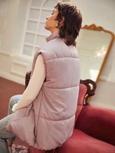 2025 LOGO personalizado Stand Up Collar chaleco sin mangas mujeres Bubble Puffer chaleco y chalecos - Product Image 2