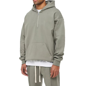 Survêtement surdimensionné lourd et écologique personnalisé pour hommes Sweat à capuche à épaules tombantes Hiver Training Jogging Wear Raw Seam Hooded - Product Image 4
