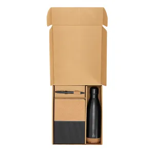 Set Regalo Aziendale Personalizzato Gravan: Taccuino, Penna e Bottiglia d'Acqua per Uso Ufficio - Product Image 1